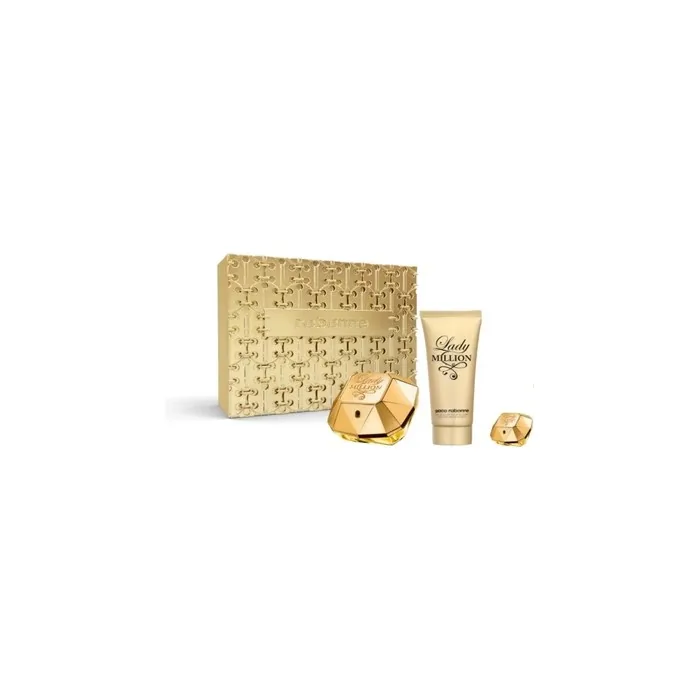 Paco Rabanne Lady Million Eau De Perfume Spray 80ml Set 3 Pieces