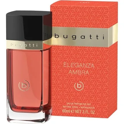 Bugatti Eleganza Ambra Women's Perfume Eau de Parfum 60ml - Powerful Combination of Cherry, Poppy, Musk & Vanilla - Floral Scent