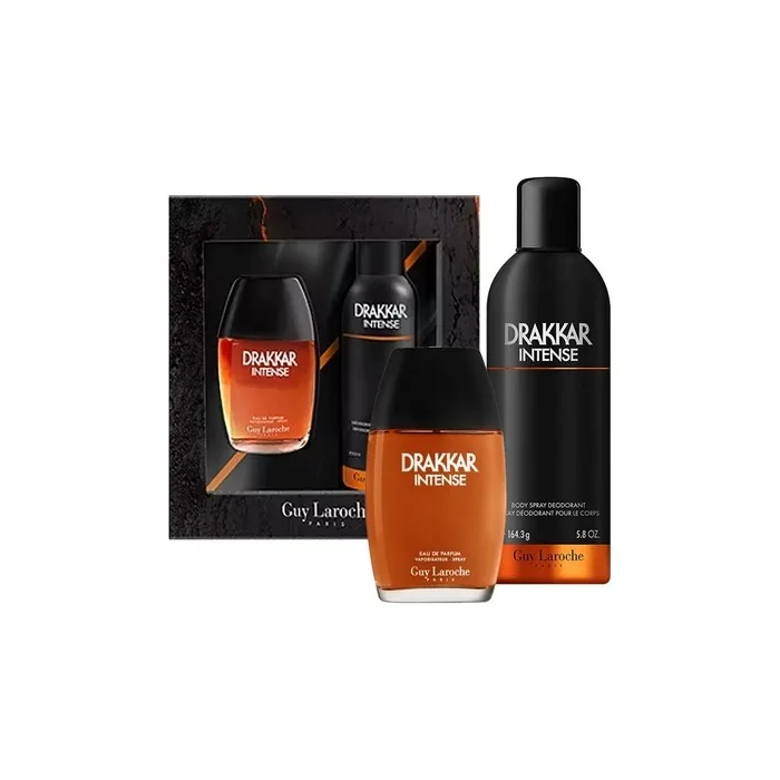 Guy Laroche Drakkar Noir Intense Eau De Parfum For Men 100 Ml And Drakkar Noir Intense Body Spray 200 Ml