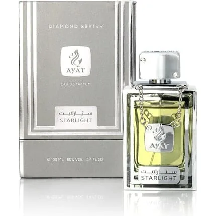 Ayat Perfumes Starlight Unisex Fragrance Luxury Dubaiinspired Perfume Diamond Series Exotic Peach Apple Blossom Pineapple Flower Musk Patchouli Longlasting Scent