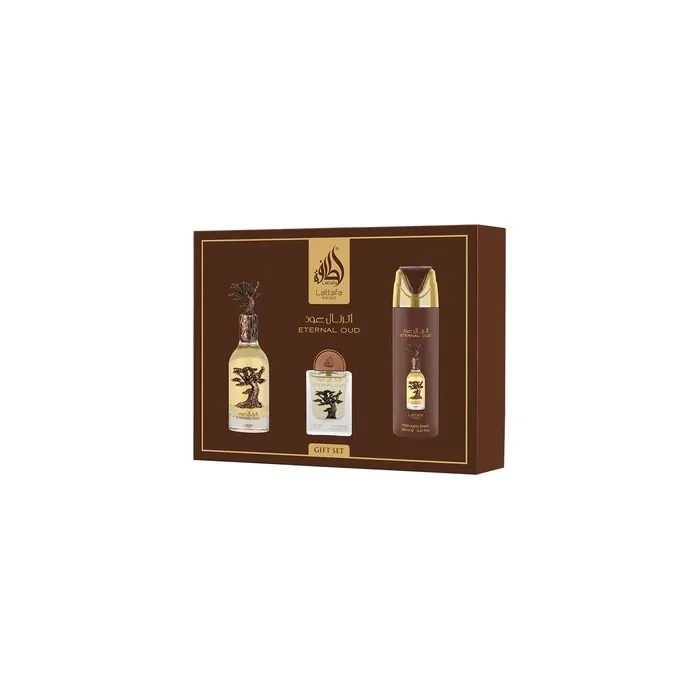 Lattafa Pride Eternal Oud Giftset Eau De Parfum 100ml + 20ml + Deodorant 200ml Unisex Fragnance
