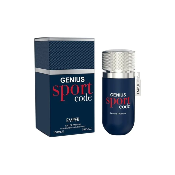Emper Genius Sport Code Eau De Parfum for Men 3.4 Fl Oz