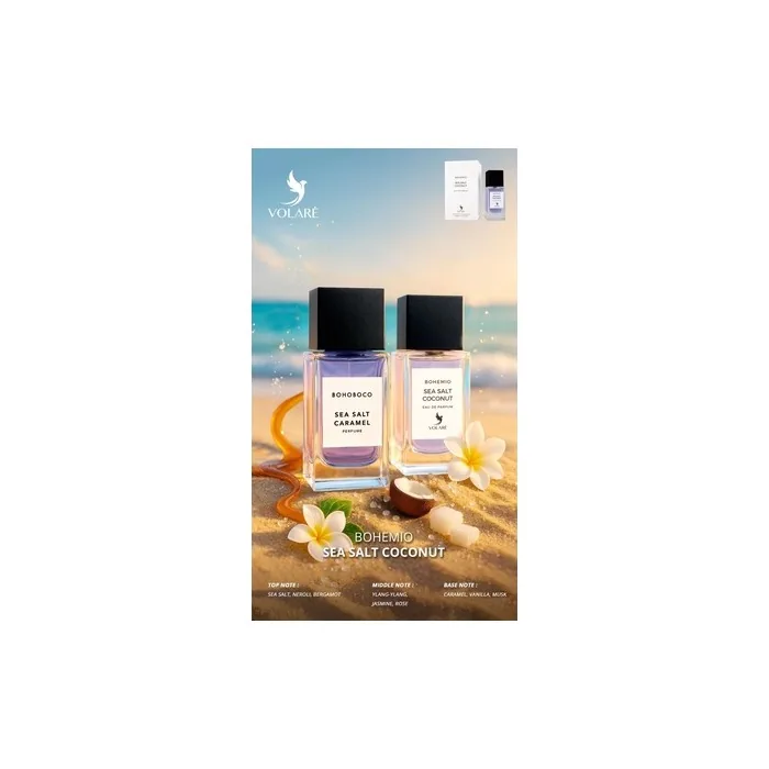 Volare Eau De Parfum Bohemio Sea Salt Coconut Unisex 100 Ml