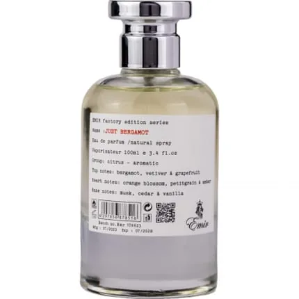 Emir Just Bergamot Factory Edition Eau De Parfum 100ml
