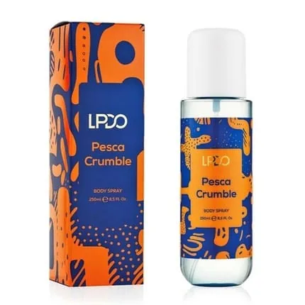 Lpdo Men's Perfume Peach Crumble Body Spray Sweet Fruity Fragrance 250ml