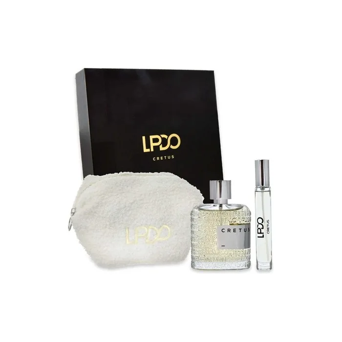 Lpdo Cretus Eau De Parfum 100 Milliliters Vaporizer With Travel Spray 10 Milliliters And Pouch