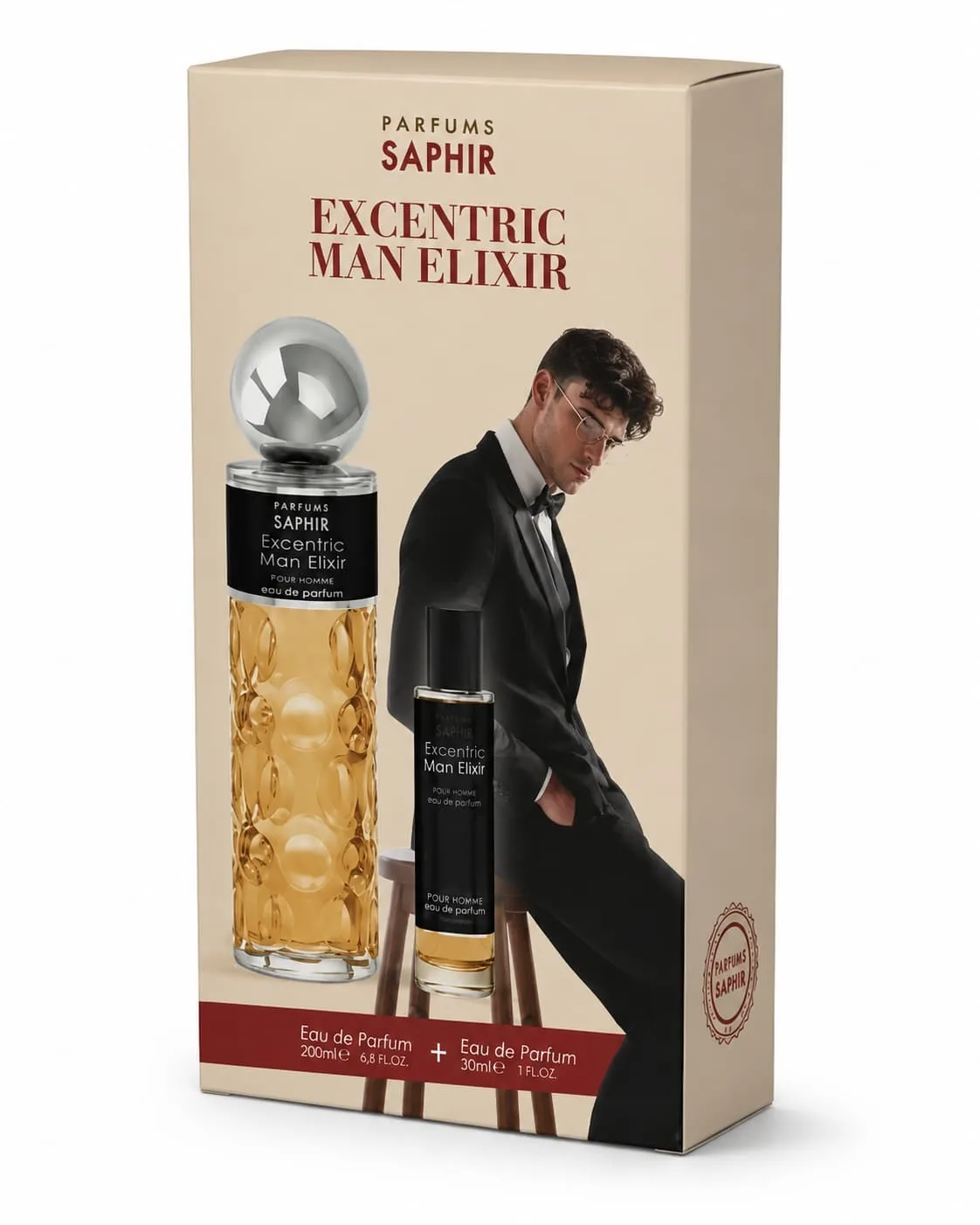 SAPHIR Excentric Man Elixir Eau de Parfum Spray Set 200ml + 30ml