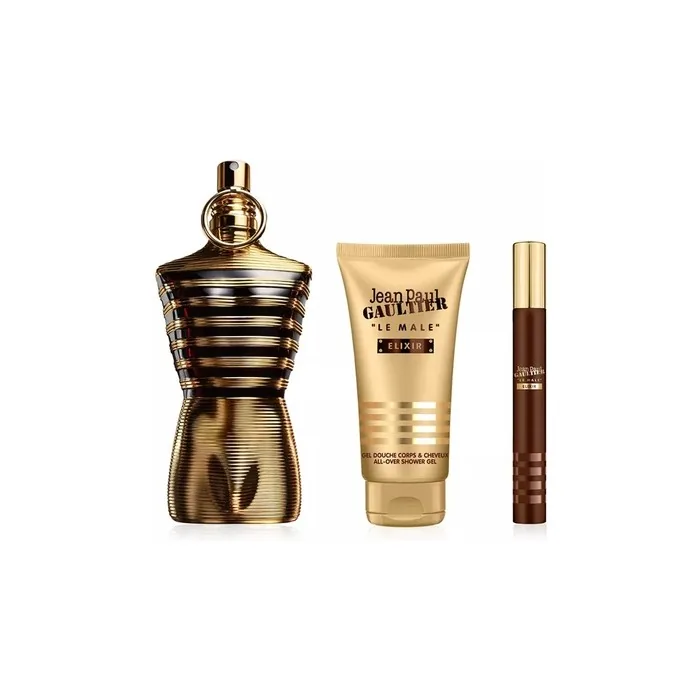Jean Paul Gaultier Le Male Elixir Eau De Parfum 125ml Eau De Parfum 10ml Shower Gel 75ml