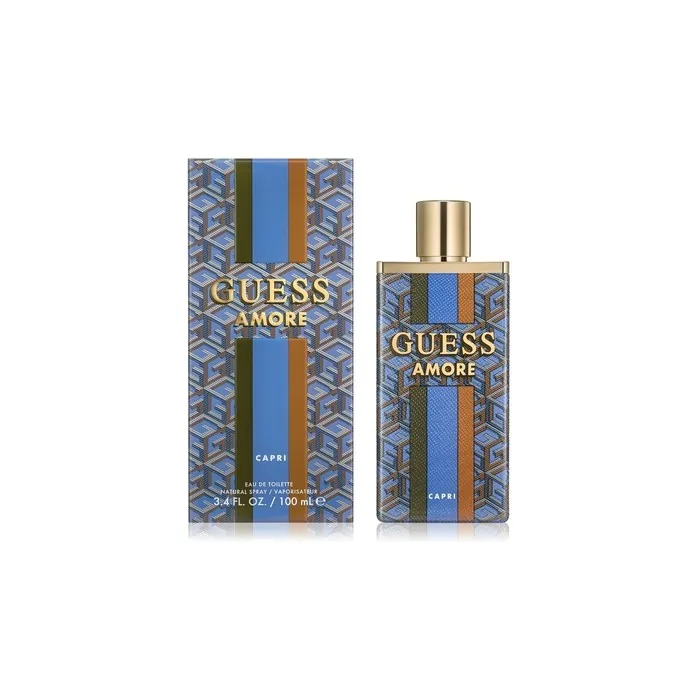 GUESS Amore Capri Eau de Toilette for Women and Men Genderless Unisex Perfume Spray 3.4 Fl. Oz.