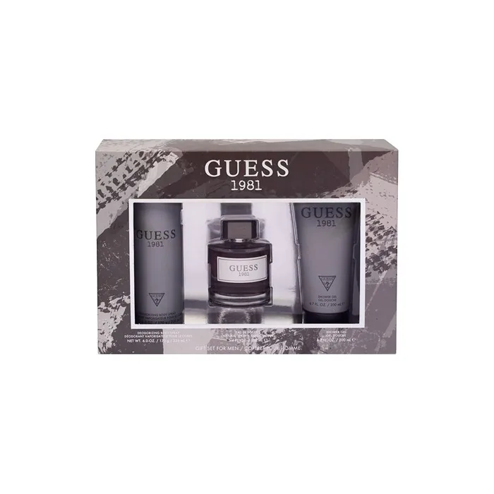 Guess 1981 For Men Eau De Toilette 100 Ml Shower Gel 200 Ml Deodorant Spray 226 Ml