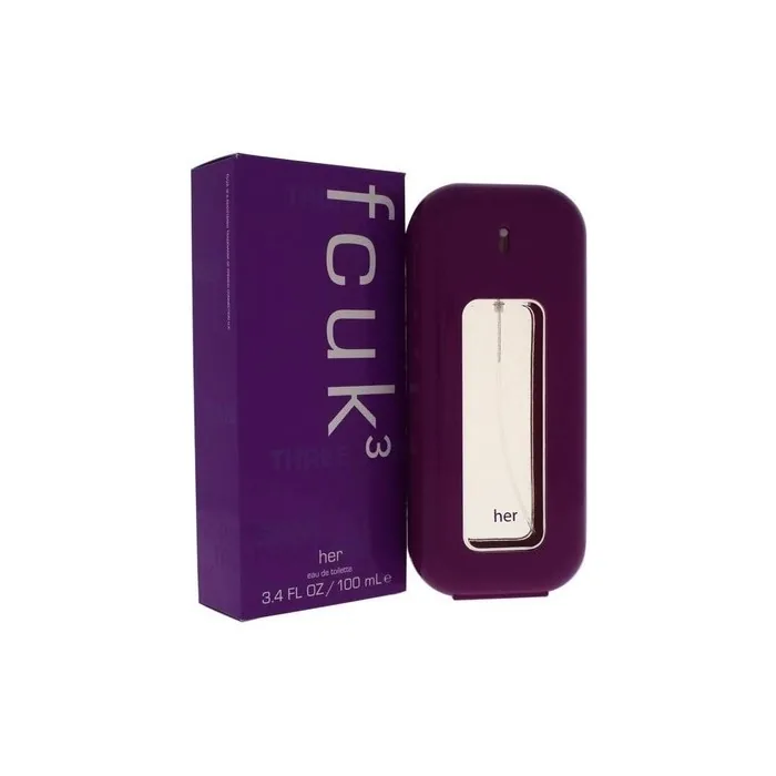 FCUK3 for Her by French Connection Eau De Toilette Spray 100ml