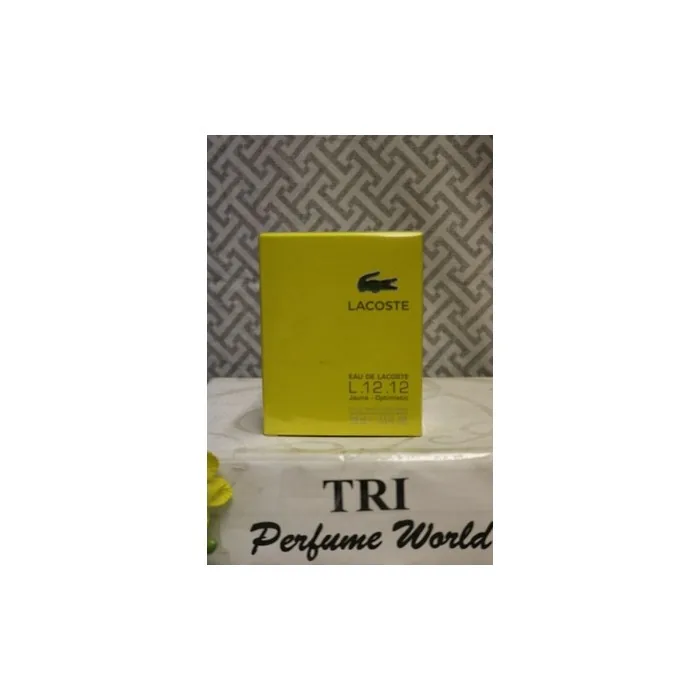 Eau de Lacoste L.12.12 Yellow Jaune Optimistic EDT Men Spray 3.3 fl. oz. Sealed