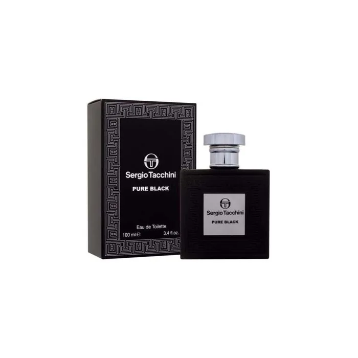 Sergio Tacchini Pure Black 100ml EDT Spray - New Boxed and Sealed - Free P&P - UK