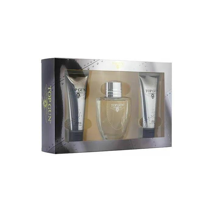 Top Gun Chevron EDT Spray & Aftershave Balm & Hair and Body Wash