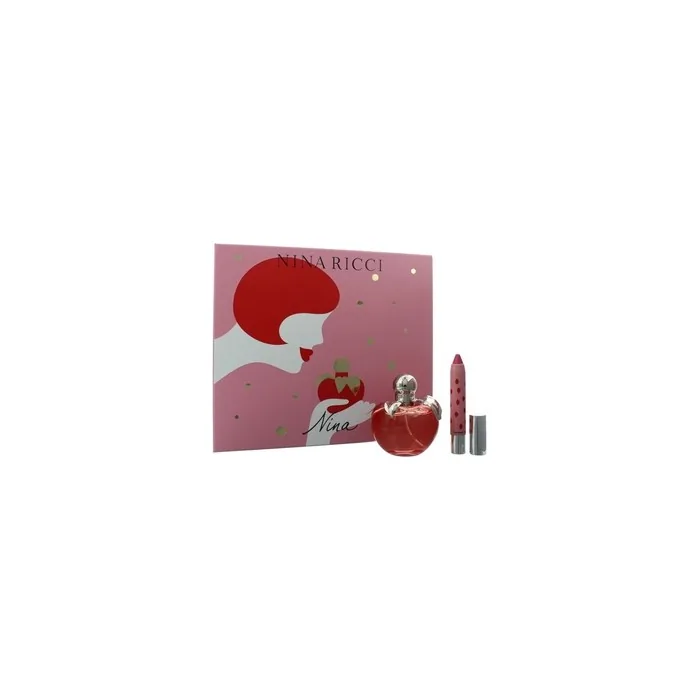 Nina Ricci Nina Eau De Toilette 80ml And Lipstick Matte 25g Fancy Pink