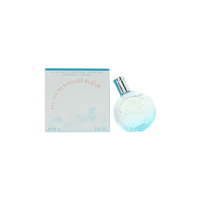 Hermes Eau Des Merveilles Bleue Refillable Eau De Toilette 30ml For Women