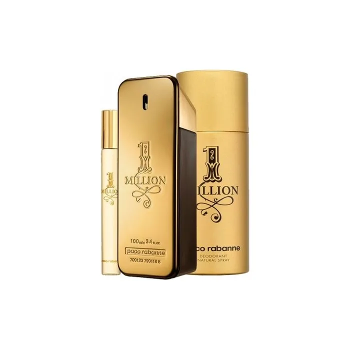 Paco Rabanne 1 Million Eau De Toilette 100ml Eau De Toilette 10ml Deodorant Spray 150ml