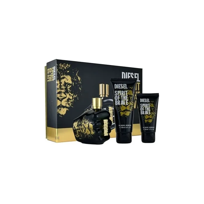 Diesel Spirit of the Brave 125ml Eau de Toilette and 100ml Shower Gel and 50ml Gel