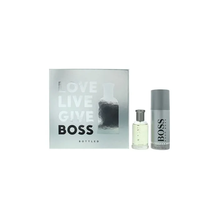 Hugo Boss Bottled 2 Piece Gift Set Eau De Toilette 50ml And Deodorant Spray 150ml For Men