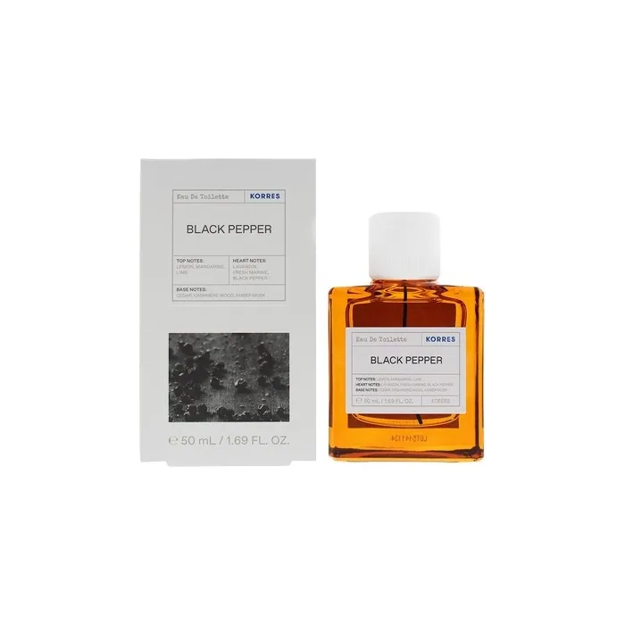 Korres Black Pepper Eau De Toilette 50ml Men Spray