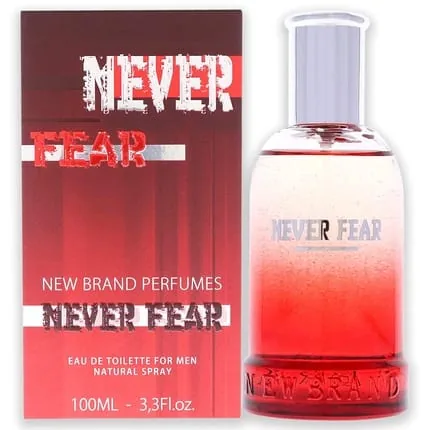 New Brand Perfumes Never Fear Edt Spray Men 3.3 Oz Sem Numero
