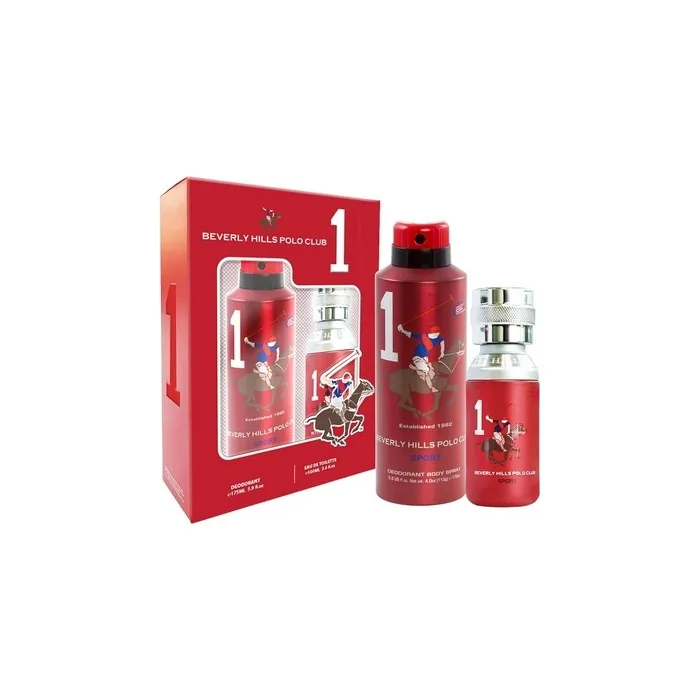 Beverly Hills Polo Club Man Sport One Eau De Toilette Spray 100ml And Deodorant Spray 175ml Set