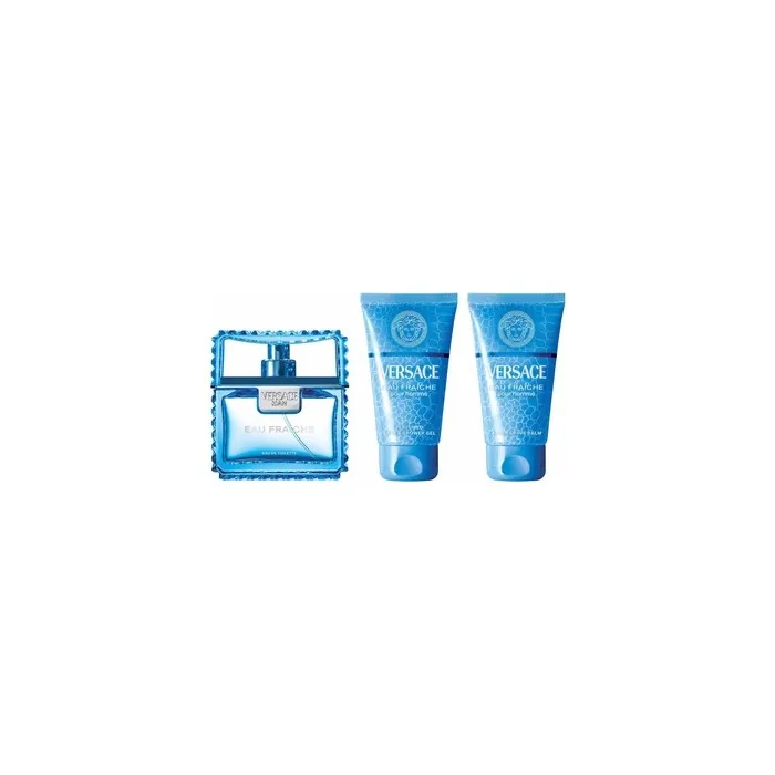 Versace Eau Fraiche H Eau De Toilette 50 Ml Vaporizer With Shower Gel 50 Ml And After Shave Balm 50 Ml