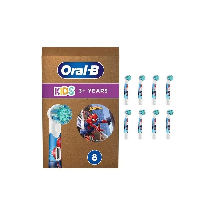 Oral-B Kids Electric Toothbrush Head Featuring Disney Spiderman 8 count