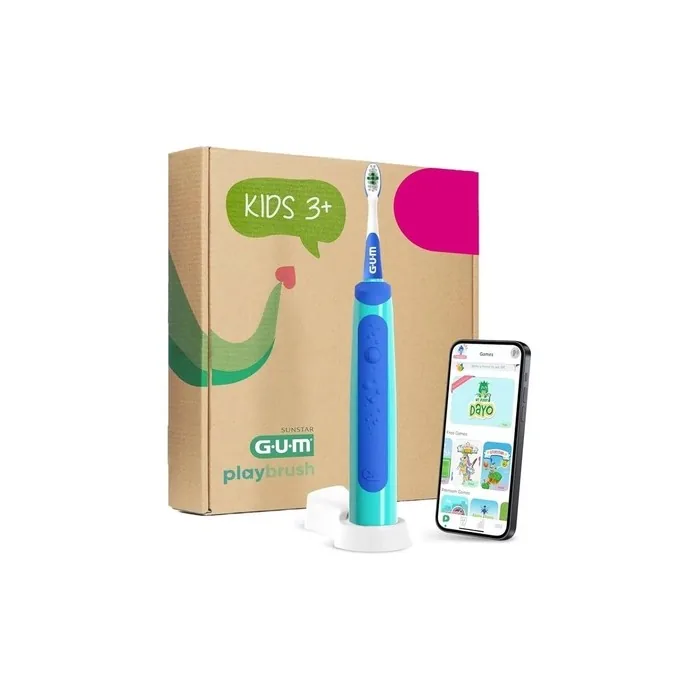 GUM Playbrush Kids Electric Toothbrush Ages 3+ Blue