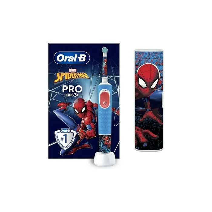 Vitality Pro Kids Spiderman Electric Toothbrush With Travel Case