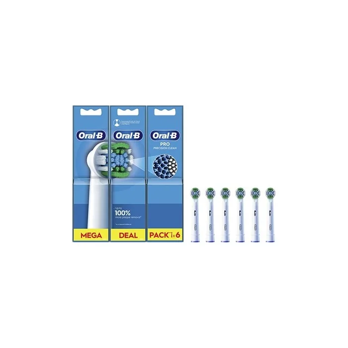 Oral B Precision Clean Eb20 Replacement Brush Heads 6 Pieces