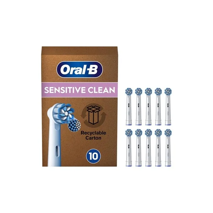 Oralb Pro Sensitive Clean Electric Toothbrush Head Xshaped Extra Soft Bristles Gentle Brushing Plaque Removal 10 Toothbrush Heads White New
