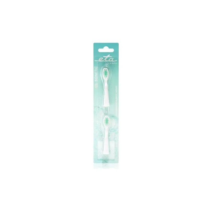 Eta Replacement Brush Head For Sonic Battery Toothbrush Soft Compatible With Eta 0709 Pack Of 2