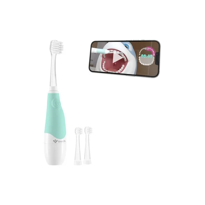 TrueLife SonicBrush Baby G Sonic Toothbrush for Kids 3-6 Years with Timer, Soft Bristles, LED Light, Compact Design and 30 Animal Stickers