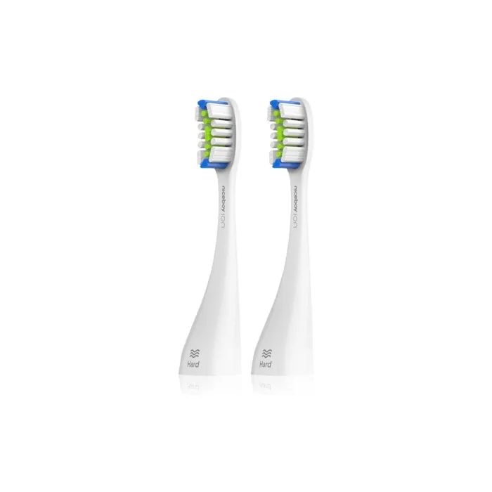 Niceboy Ion Sonic Pro Uv Toothbrush Replacement Head White Hard 2 Pieces