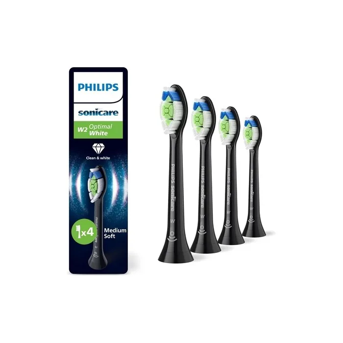 Philips Sonicare W2 Optimal White Genuine Replacement Toothbrush Heads Black