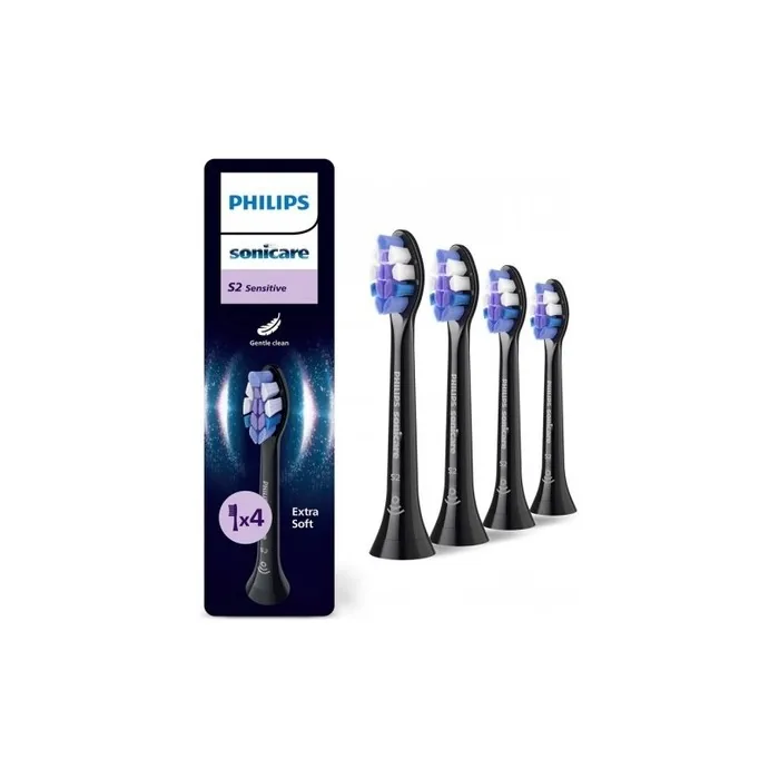Philips Sensitive Black Toothbrush Heads - Pack of 4