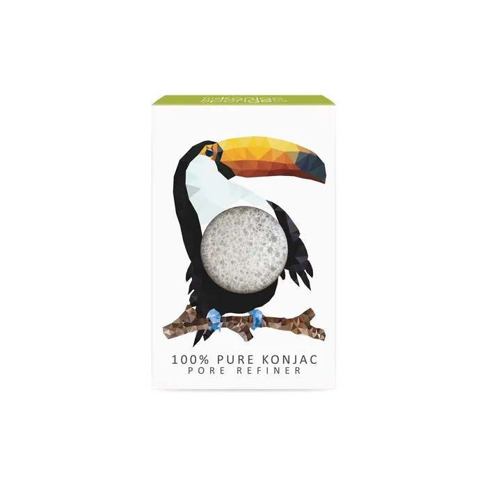 The Konjac Sponge Co Mini Pore Refiner Rainforest Toucan for All Skin Types