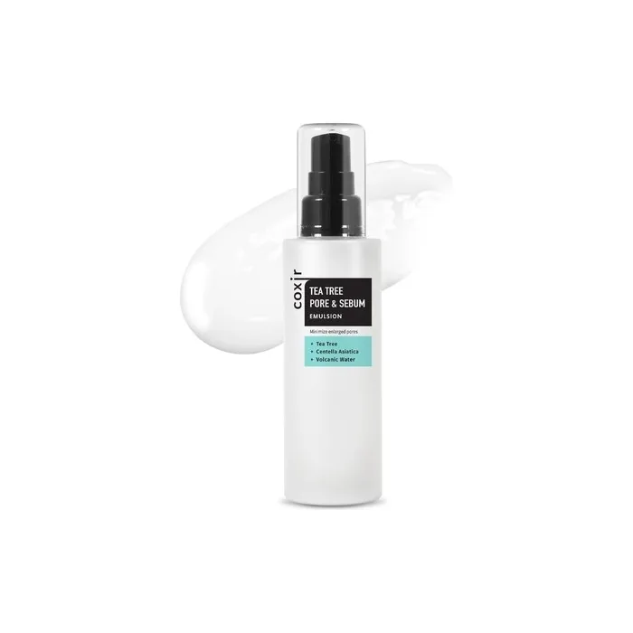COXIR Tea Tree Pore & Sebum Emulsion 100ml for Oil Balance and Pore Minimization