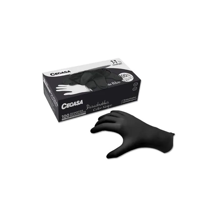 Cegasa 324967 Nitrile Glove Black Standard