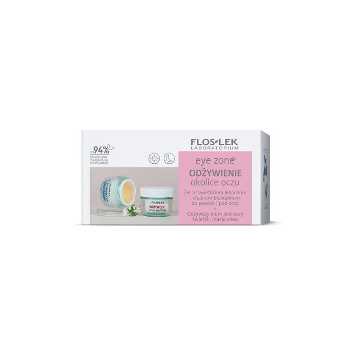 Floslek Eye Zone Gel With Eyebright And Cornflower 10g + Nourishing Eye Cream With Eyebright And Shea Butter 15ml