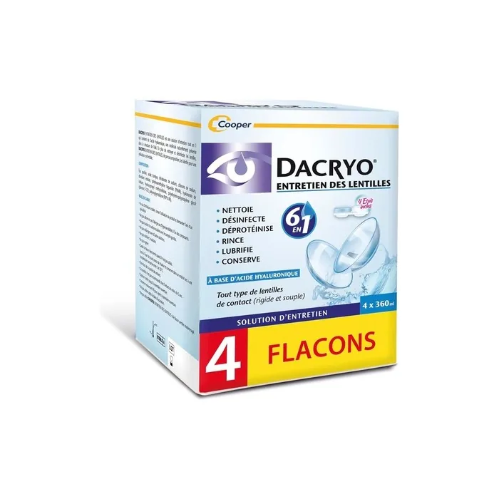 Dacryo 6-in-1 Lens Care Solution - Cleans and Disinfects