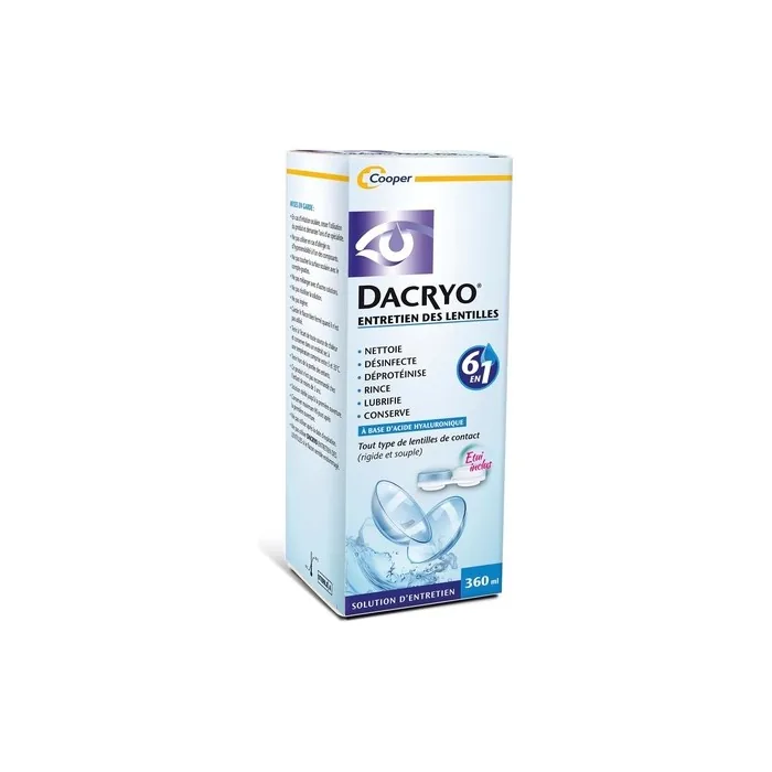 Dacryo 6-in-1 Lens Care Solution - Cleans and Disinfects