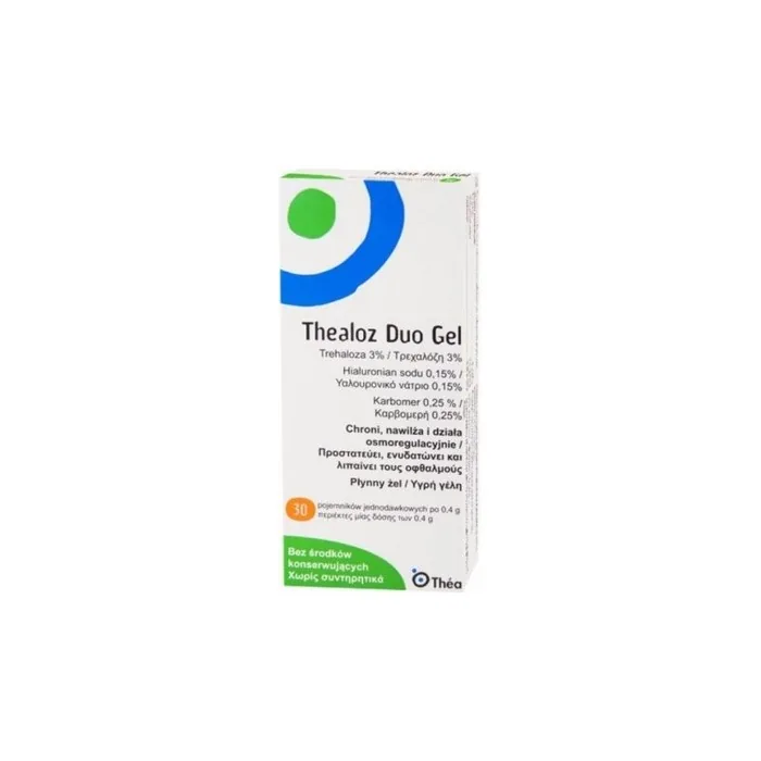 Thealoz Thealoz Duo Gel - Eye Drops With Hyaluronic Acid For Dry Eyes, 30 X 0.4ml