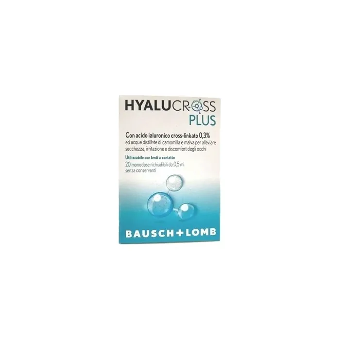 Bausch Lomb Hyalucross Plus Multifunctional Eye Drops 20 Singledose Vials