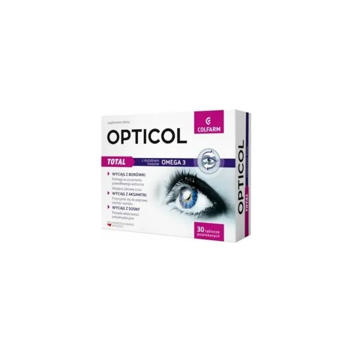OPTICOL Healthy Eyes Vision Vitamins A E Blueberry OMEGA 3