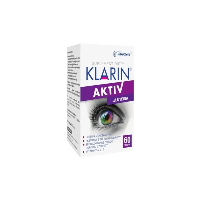 Klarin Activ Healthy Eyes Vision Visual Acuity Blueberry 60 Tablets