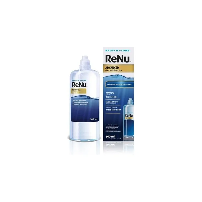 Bausch + Lomb Renu Advanced Multi-Purpose Solution 360ml - Triple Disinfection and Lens Rehydration