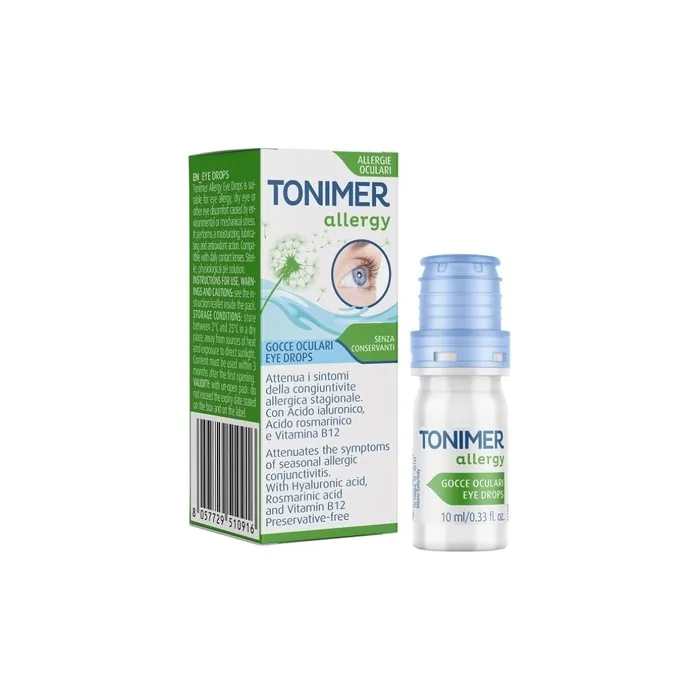 Tonimer Allergy Eye Drops Moisturizing and Lubricating Preservative-Free 10ml