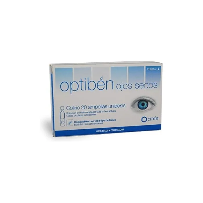 Optiben Dry Eye Drops 20 Vials 0.25ml